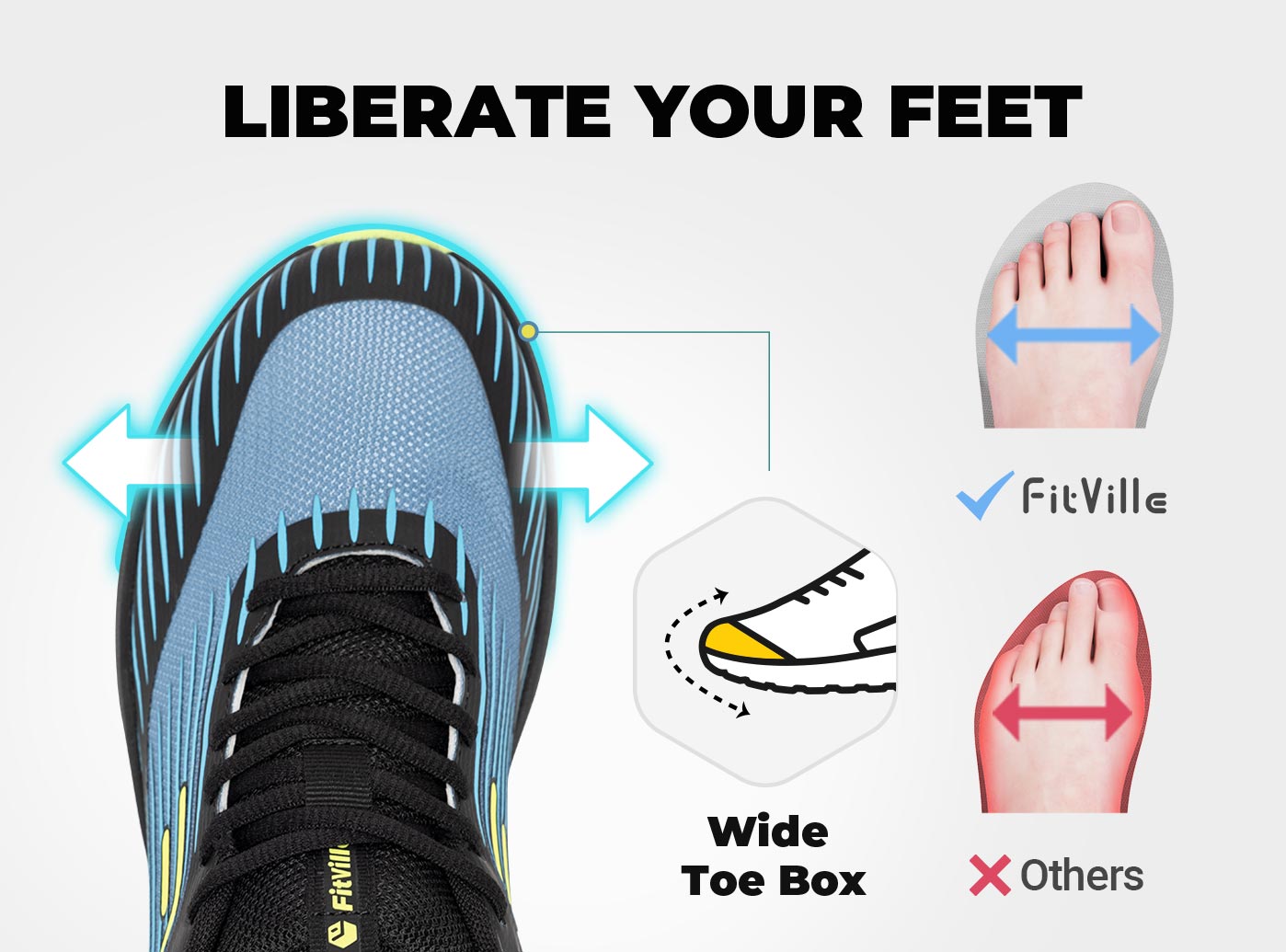 FitVille Scarpe da trail runni - Breathable Mesh Athletic Shoes recensione e prezzo