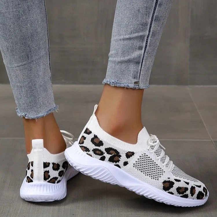 Nuove scarpe estive da donna,  - Knit Fabric Lace Up Sneakers recensione e prezzo