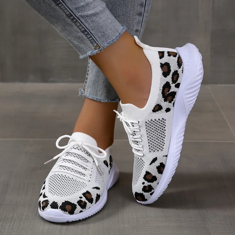Nuove scarpe estive da donna,  - Knit Fabric Lace Up Sneakers recensione e prezzo