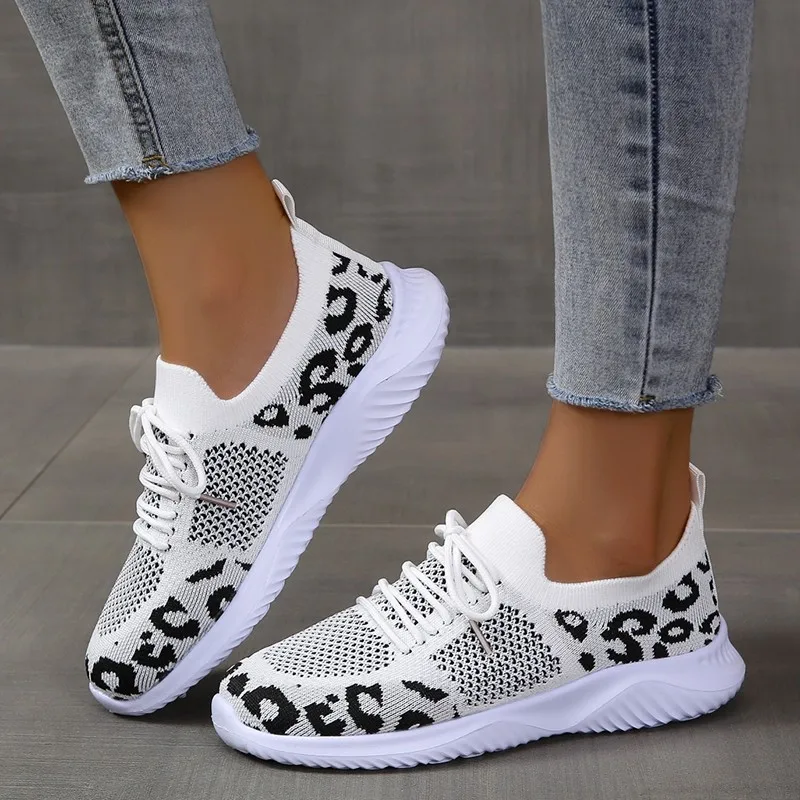 Nuove scarpe estive da donna,  - Knit Fabric Lace Up Sneakers recensione e prezzo